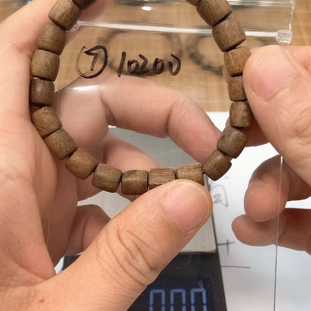 手串沉香海南红土桶珠8.9克