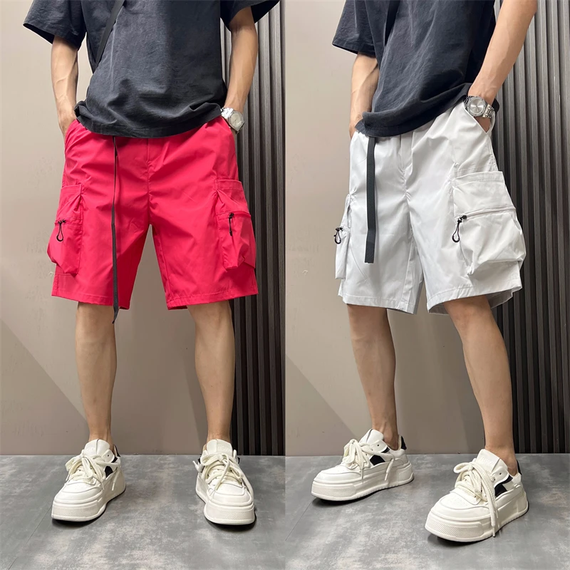 夏季新款宽松短裤美式痞帅彩色速干透气工装户外短裤百搭五分裤