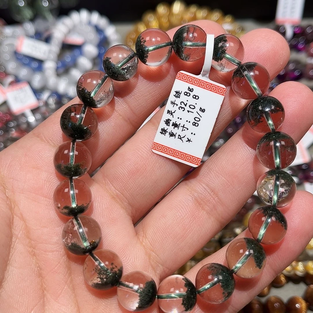 水晶手链未镶嵌绿幽灵聚宝盆