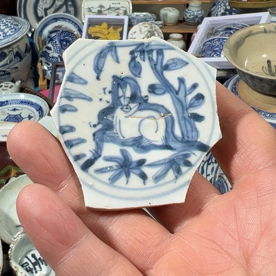 游***鹤瓷片瓷片标本，全场包邮