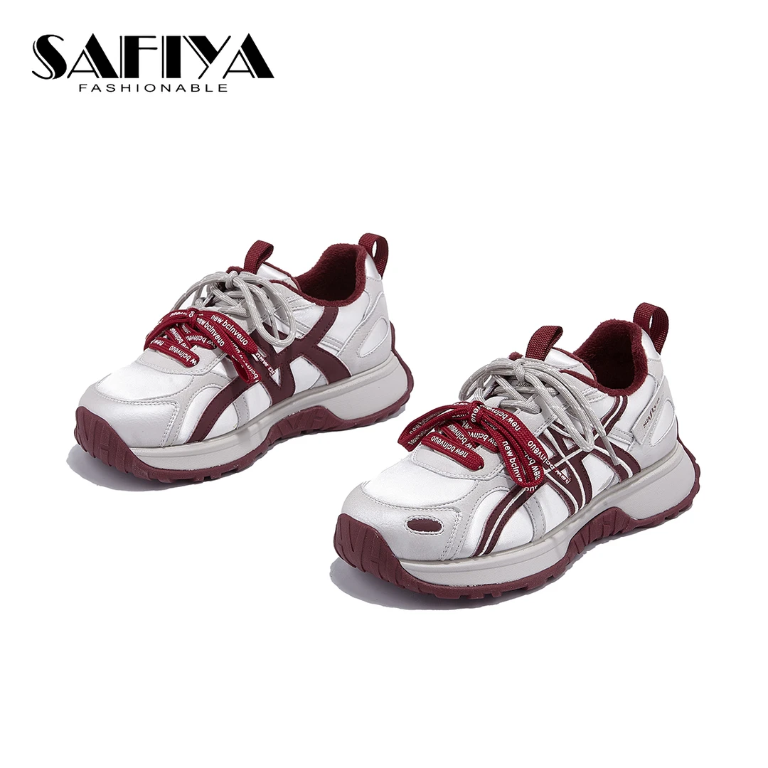 索菲娅Safiya2025冬季新款低帮系带舒适百搭时尚休闲鞋SFD4116A14