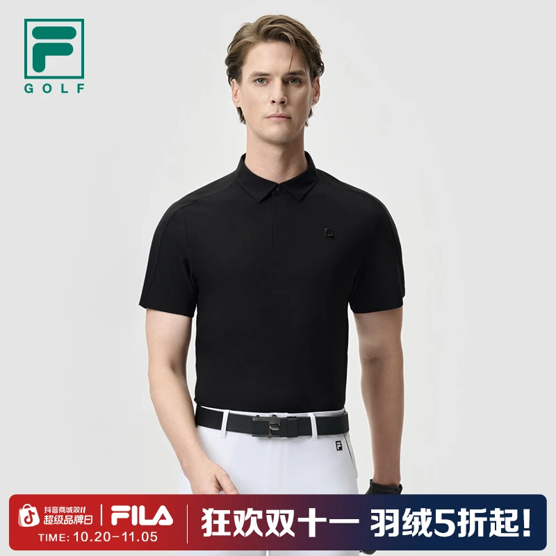 FILA斐乐男装/高尔夫针织短袖POLO衫2025夏季新款商务A11M525118F