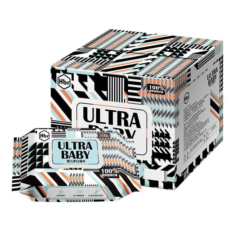 【旗舰甄选】婴儿手口专用共1包30抽 新生儿温和超厚湿巾
