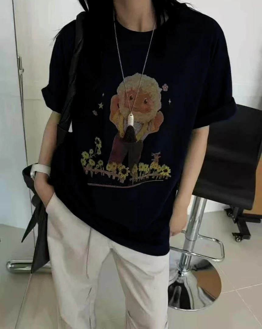 Manmi 卡通小羊印花欧货短袖T 8131（C3）