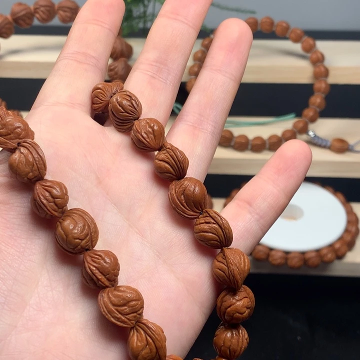 手串桃核13无修白月光