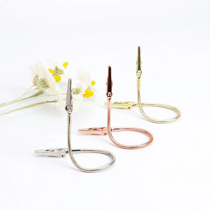 简约双头鳄鱼夹多功能立式支架家用其他五金件夹子造型实用