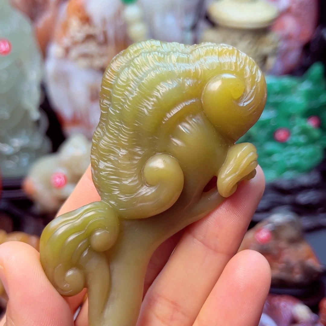 寿山石灵芝手玩件