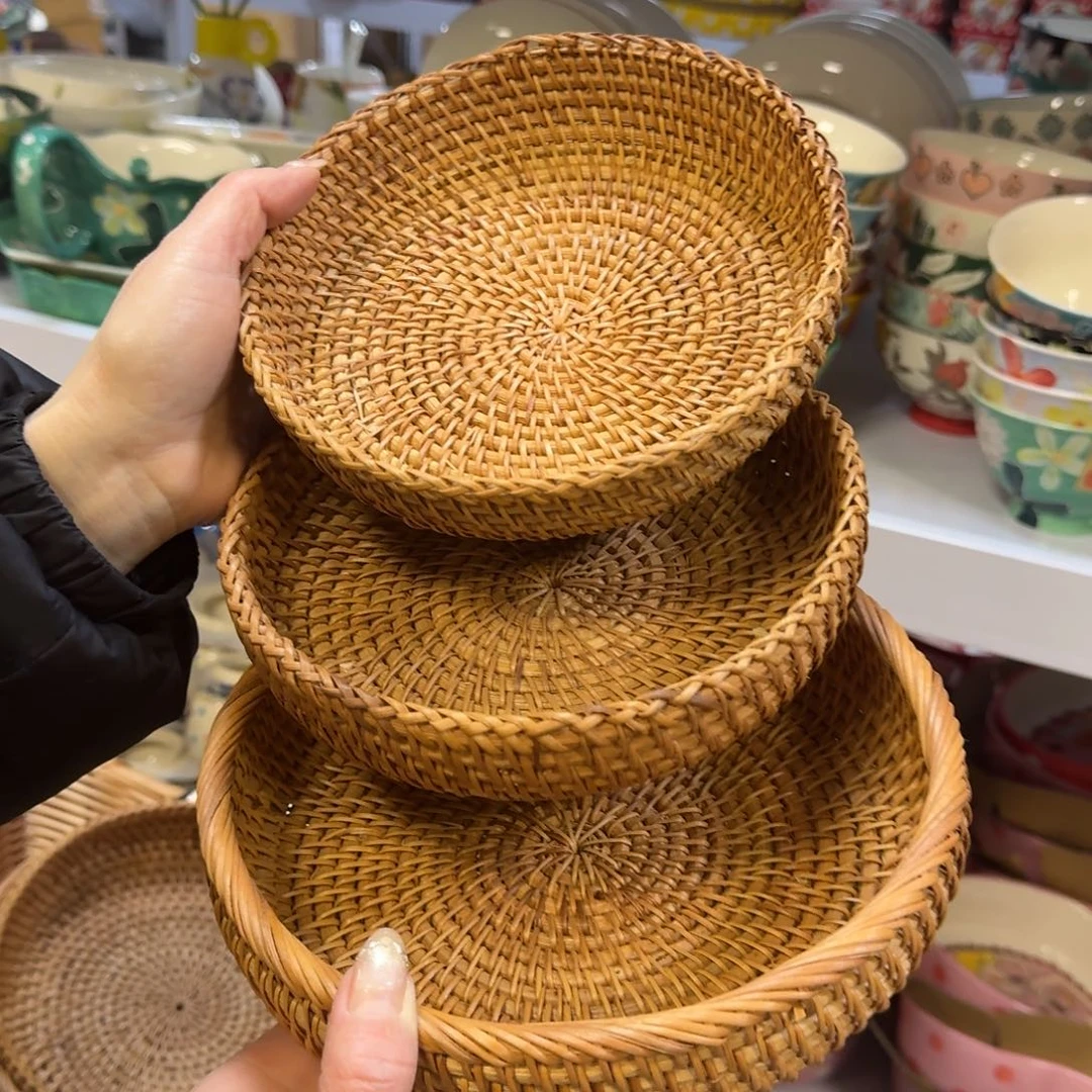 陶瓷清仓越南藤筐3只，看图