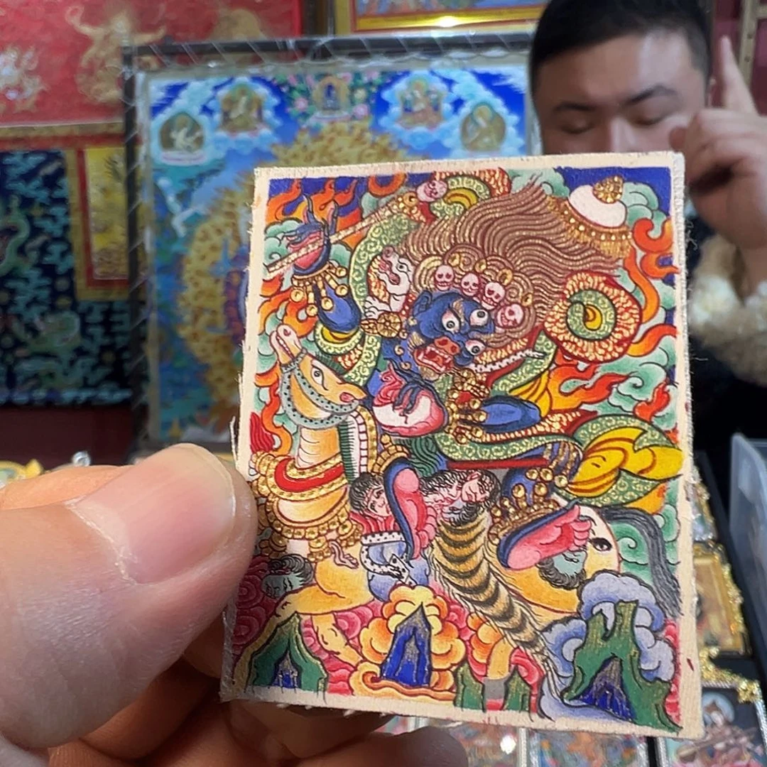吊坠纯手绘唐卡吉祥天母