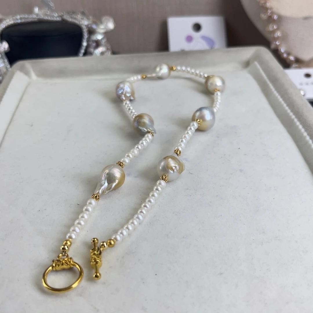 淡水珍珠未镶嵌项链【纯恬】