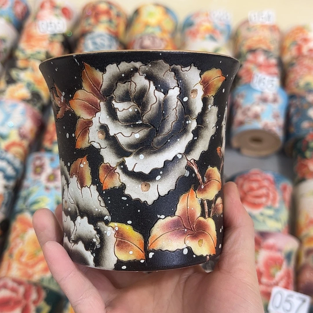 景德镇炫彩手绘口10.5高10