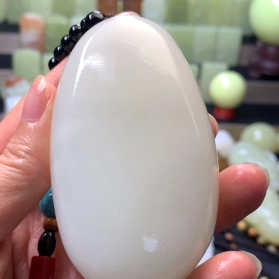 石材方解石手把件