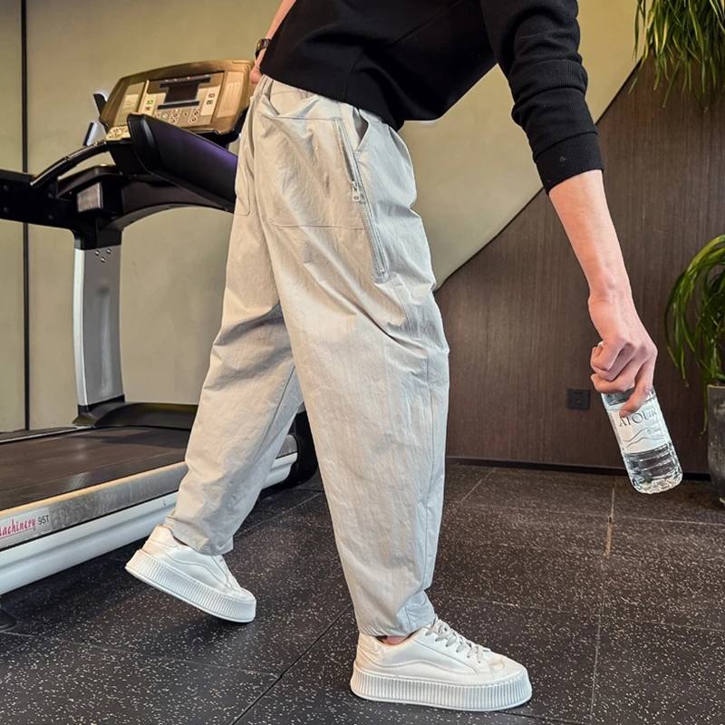 速干裤子男士夏季薄款高级感痞帅直筒宽松运动裤男生潮牌休闲长裤