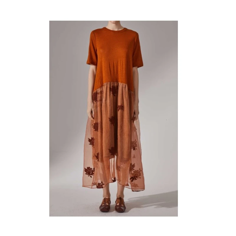 佗寂时尚绣线暗纹连衣裙ADO2L132