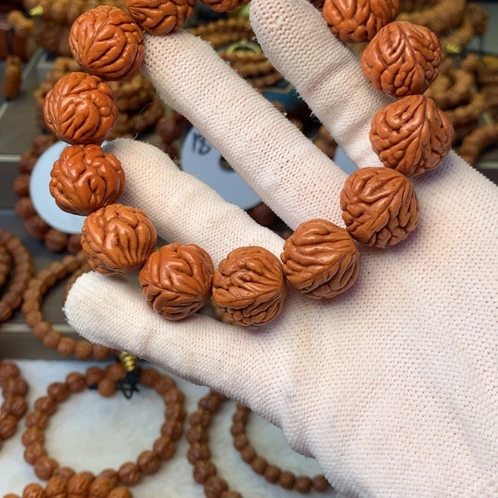 桃核手串秦岭龙纹