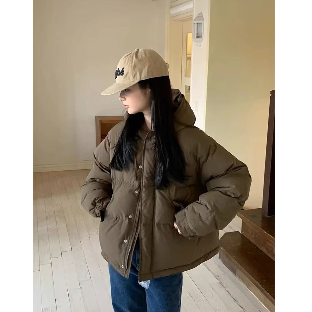 【NO退换】GA韩国东大门减龄连帽短A字羽绒服