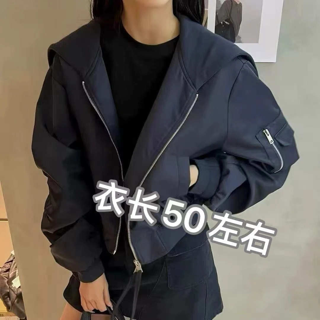 25209 韩版褶皱夹克棒球服