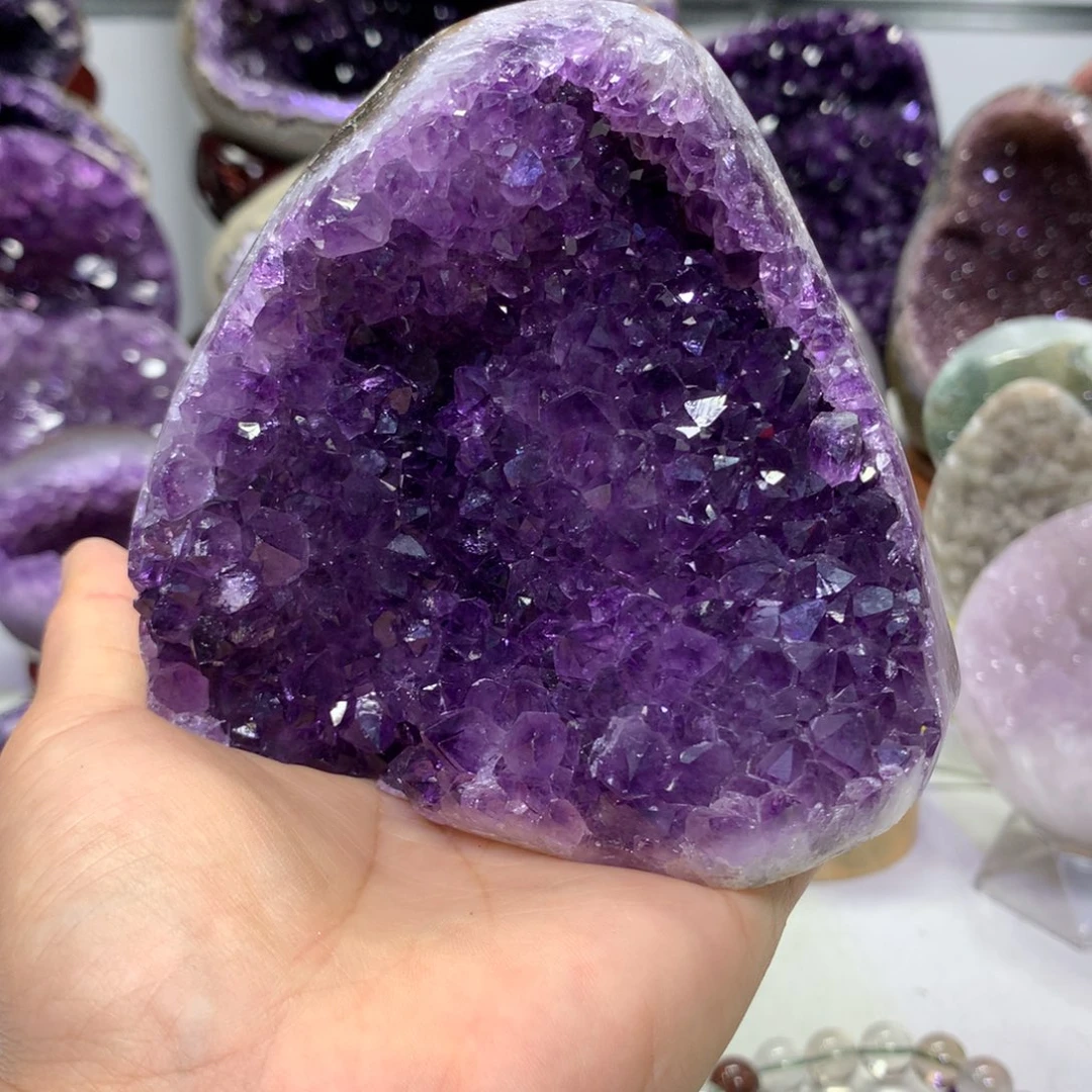 紫晶摆件未镶嵌水晶