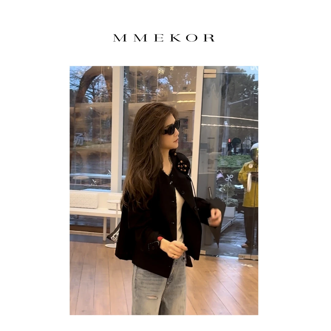 MMEKOR“苏格情书”外套 2025新款职场不费力时髦上衣 89365