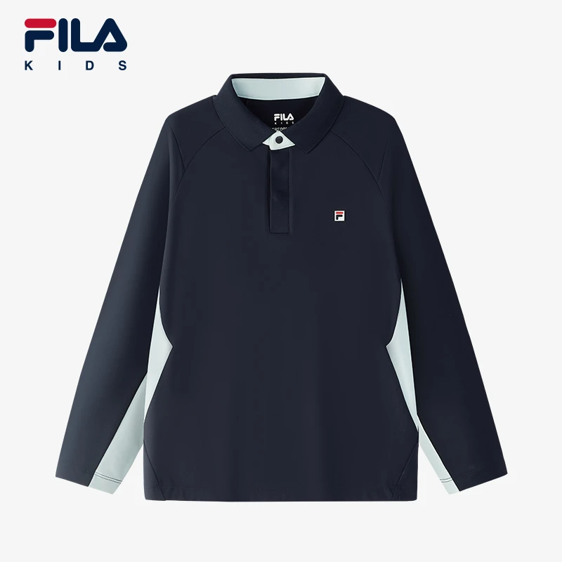 【斐乐儿童】2025年春季中大童长袖POLO衫K12B513220