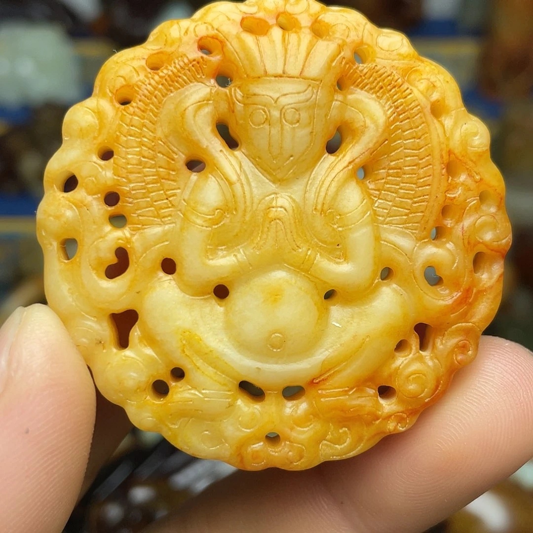 和田玉未镶嵌挂件