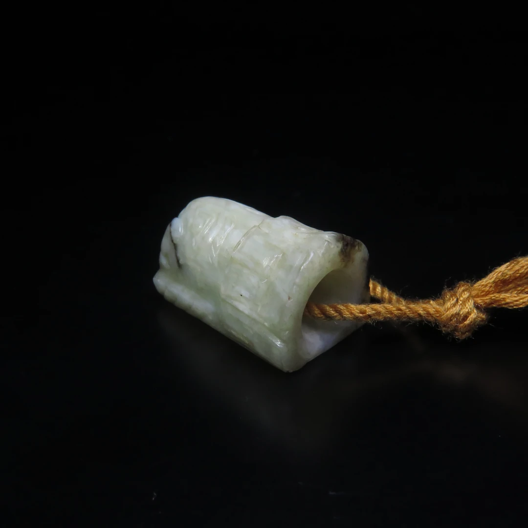 明代商兽首勒子/MZ086358/和田玉/民族文物