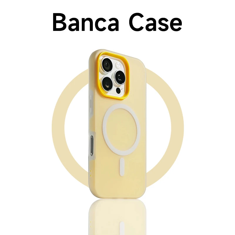 BANCA磨砂肤感磁吸适用苹果16/15promax手机壳mate60华为P70小米
