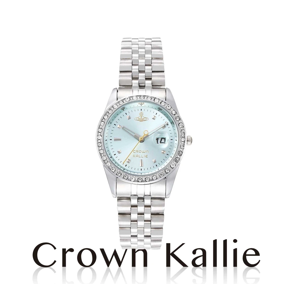 【Crown Kallie】西太联名女士土星元素碎冰蓝周年限定腕表ck8117