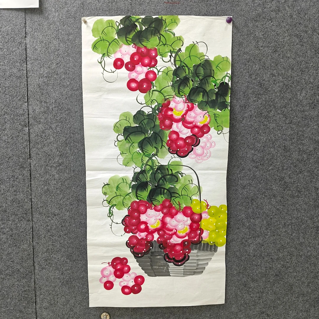 邵强《硕果累累》宣纸画100*50cm送礼客厅卧室画