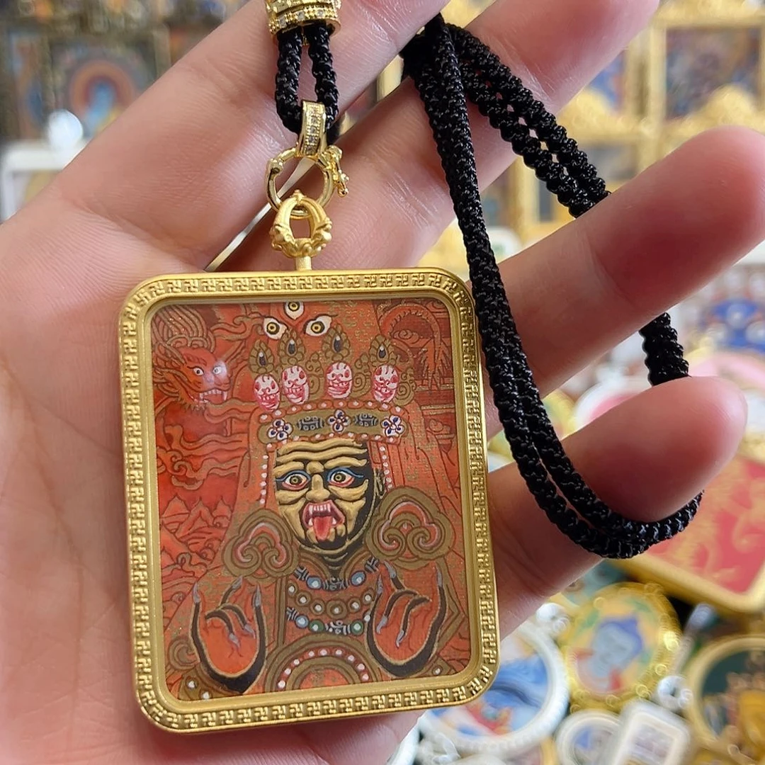 吊坠牛十三纯手绘唐卡扎基拉姆