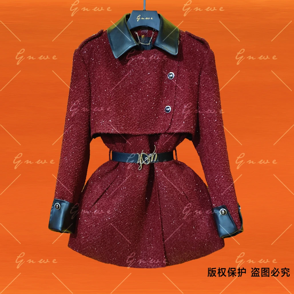 【 私人定制】冬季新款设计师时尚个性显瘦遮肉外套 G1229收腰