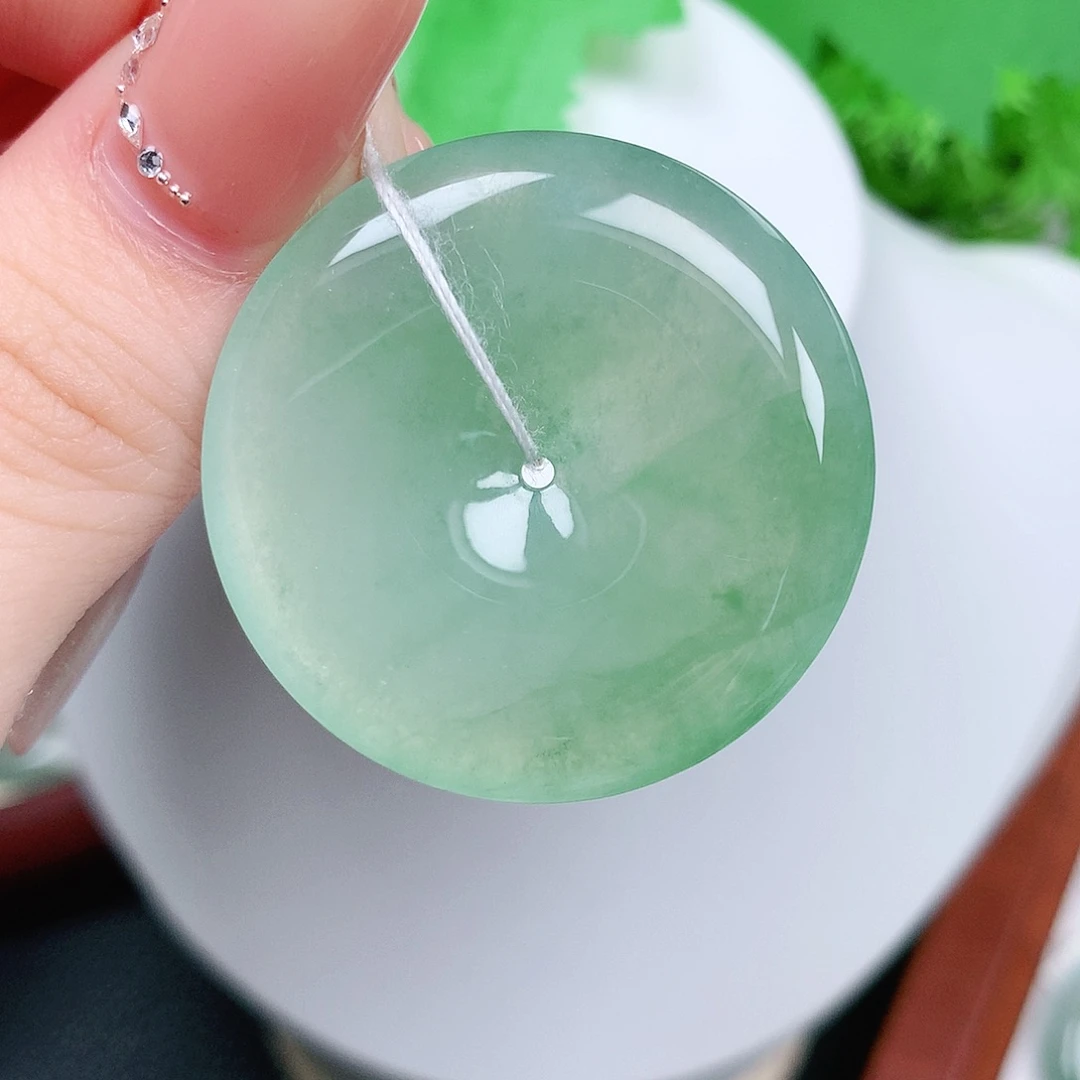 翡翠未镶嵌颈饰平安35.3-5.9