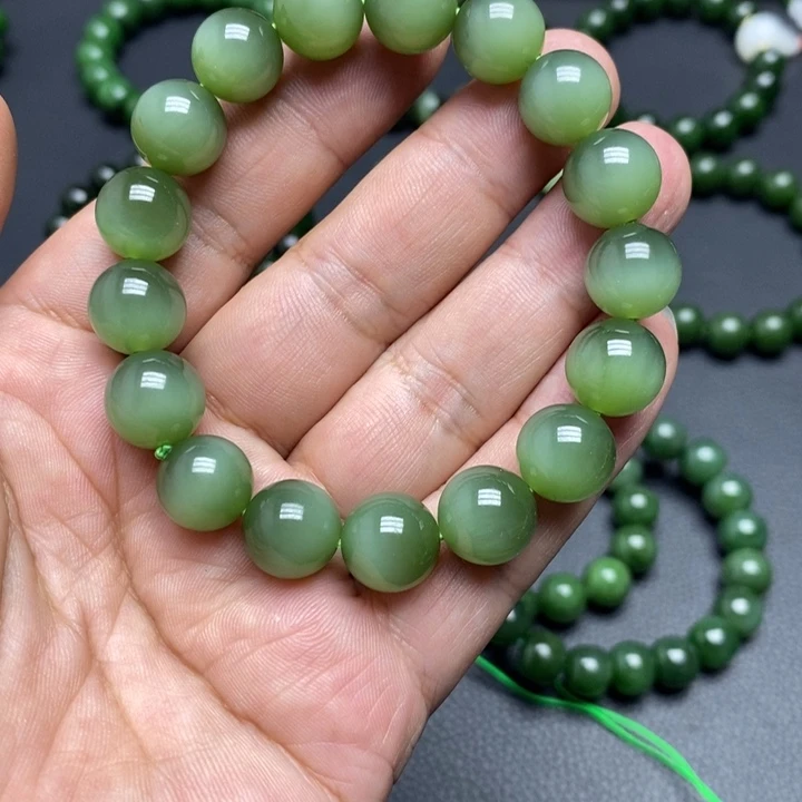 和田玉（碧玉）手串未镶嵌K***h