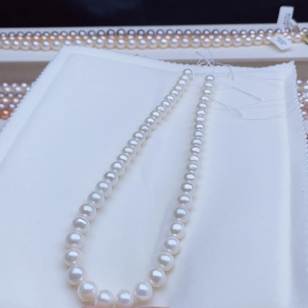 用***9颈饰淡水珍珠银S925镶嵌