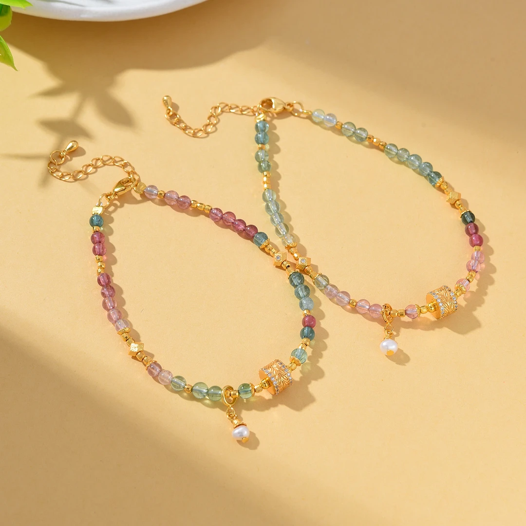 【婉葶珠宝】S925银碧玺手链（多样性发一）