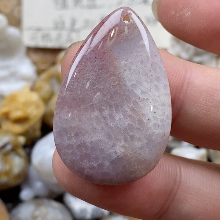 颈饰未镶嵌硅化珊瑚（珊瑚玉）小