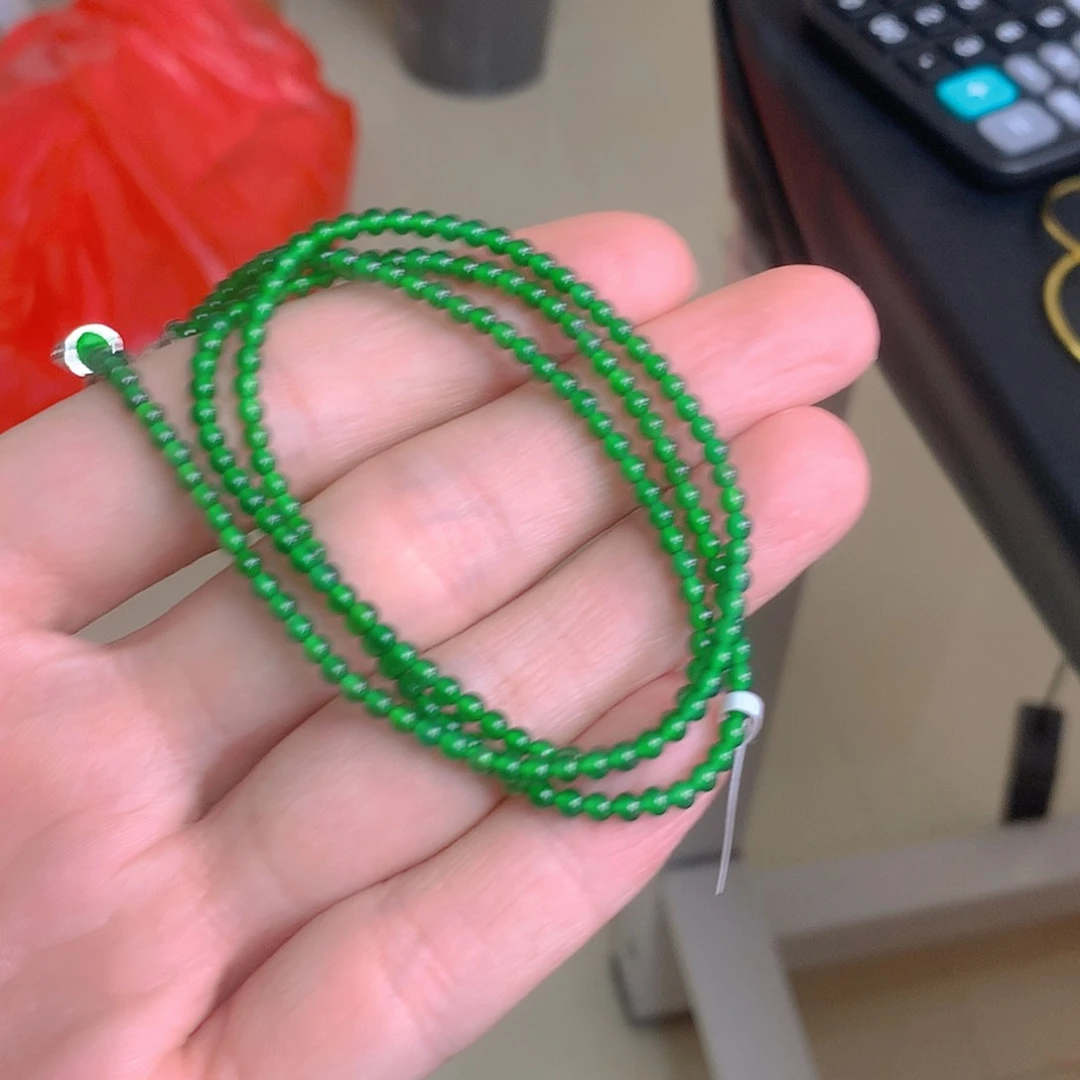 翡翠项链未镶嵌天然