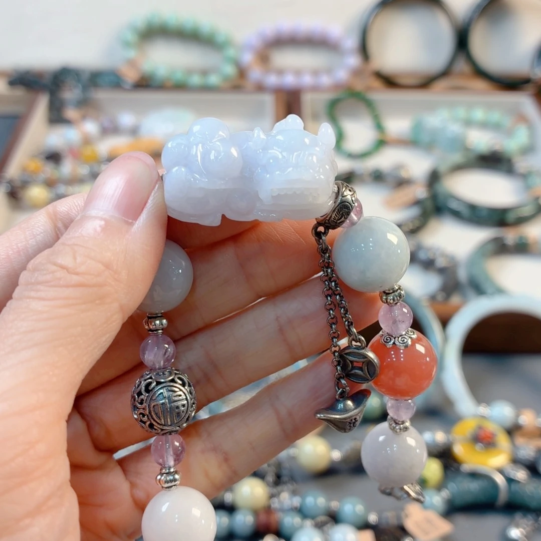 ****️翡翠未镶嵌颈饰手串