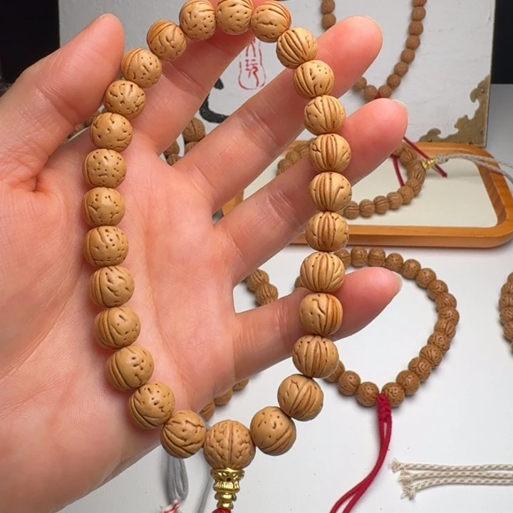 桃核手串10➕脐中脐手持