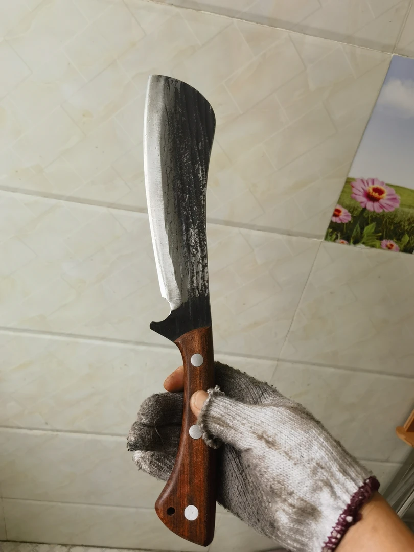 加厚一体砍柴刀户外柴刀纯手工锻打弹簧钢钢砍树刀劈柴刀直帕兰