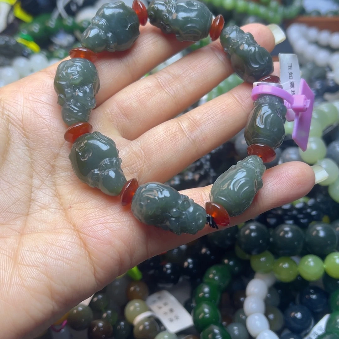 和田玉未镶嵌手链