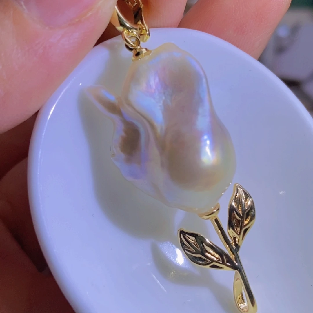 淡水珍珠天然淡水珍珠银S925镶嵌