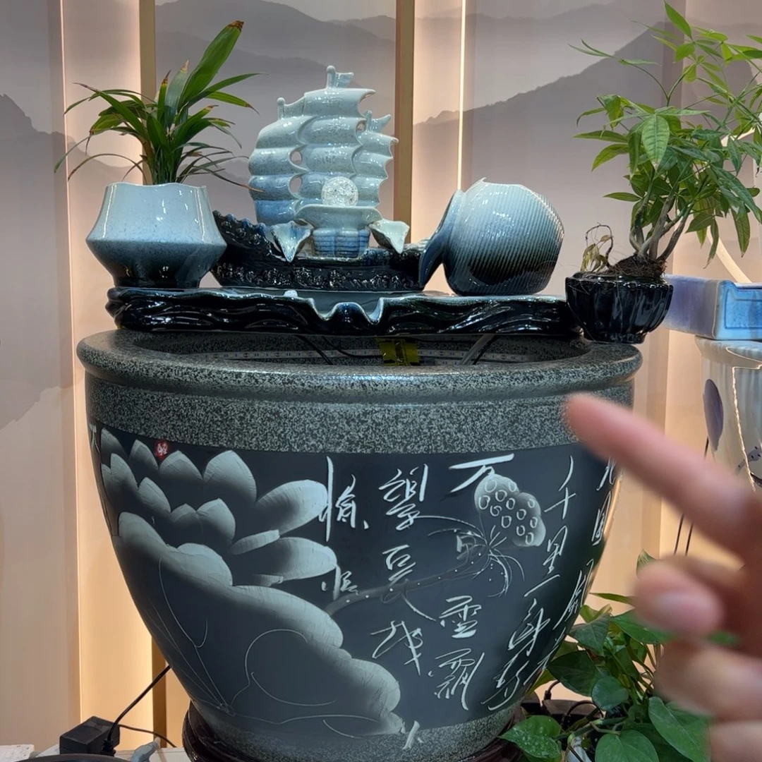 陶瓷景德镇陶瓷流水摆件