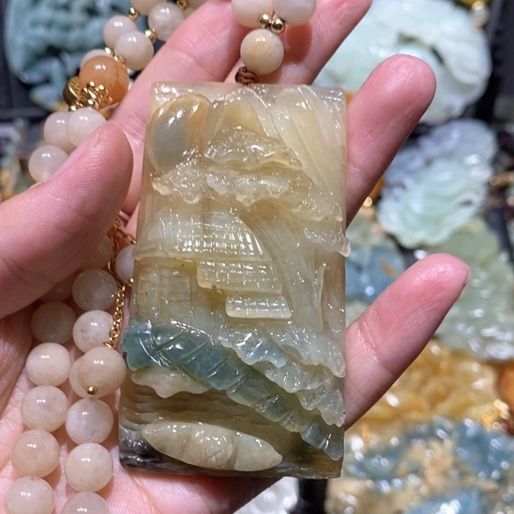 岫玉毛衣链未镶嵌