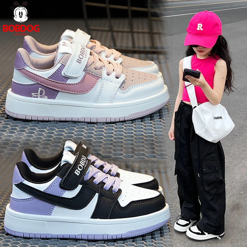 巴布豆2025秋季女童板鞋春秋新款品牌童鞋6-12岁爆款男童休闲板鞋
