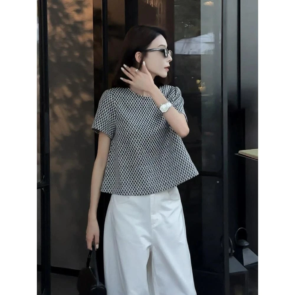 夏季新款女装盐系轻熟穿搭配一整套干练气质休闲上衣裤子两件套女