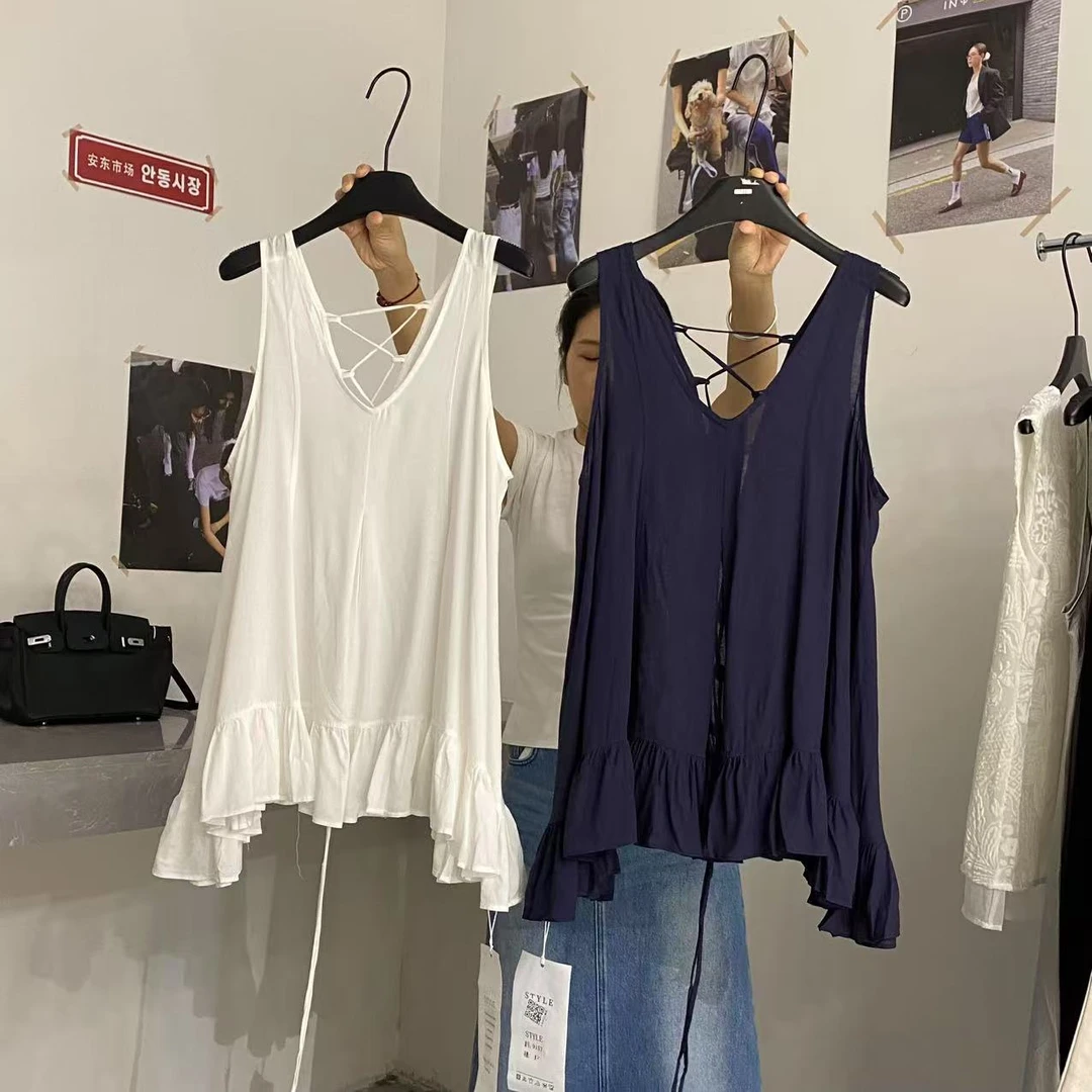 【ARONG阿荣家】上衣09157-藏蓝白色-F