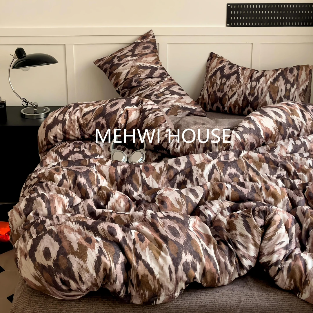 【MEHWI】新款A类美式简约艾特莱斯轻奢复古印花四件套