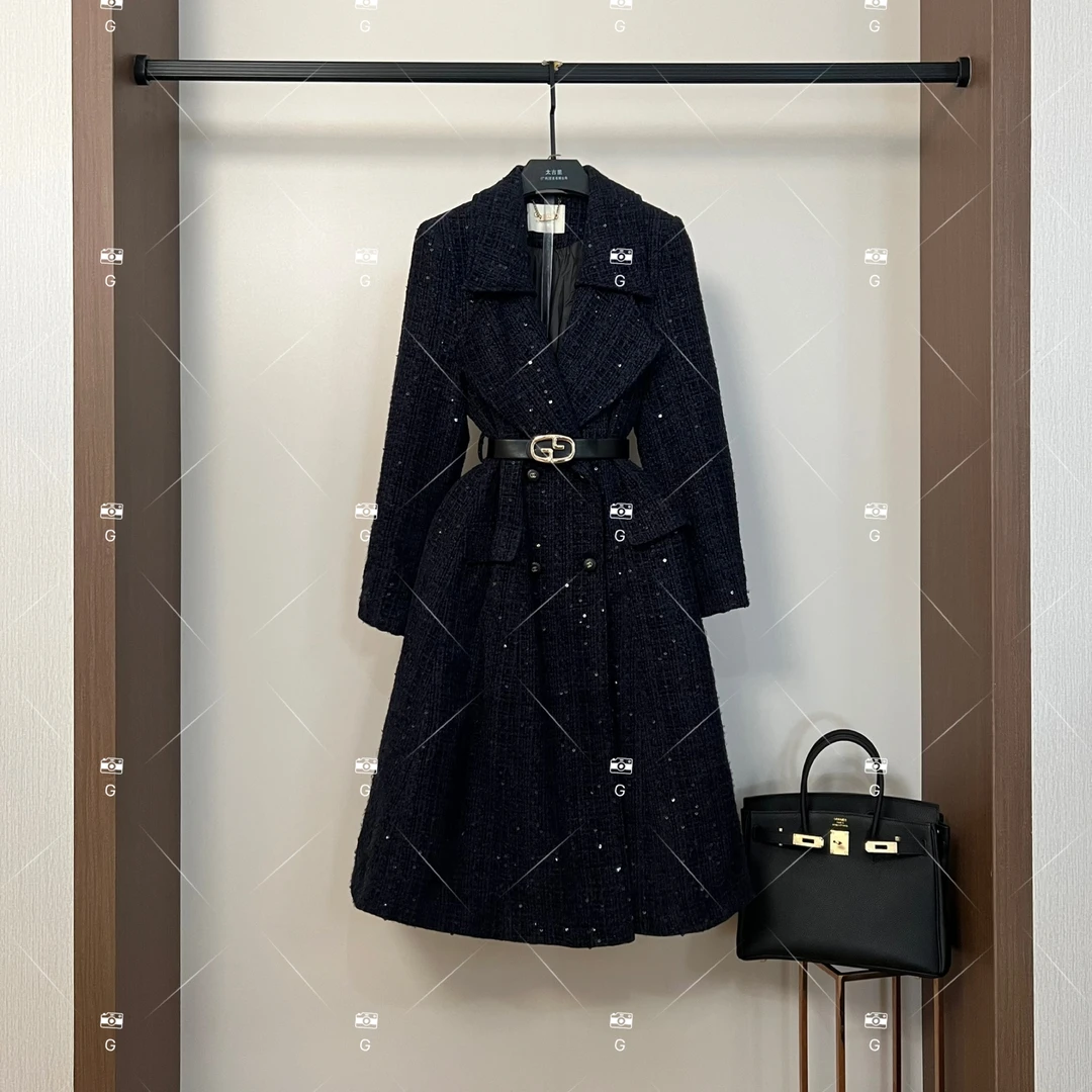 【露露】秋冬气质小香风时尚设计师中长款羽绒服 QD-2025230