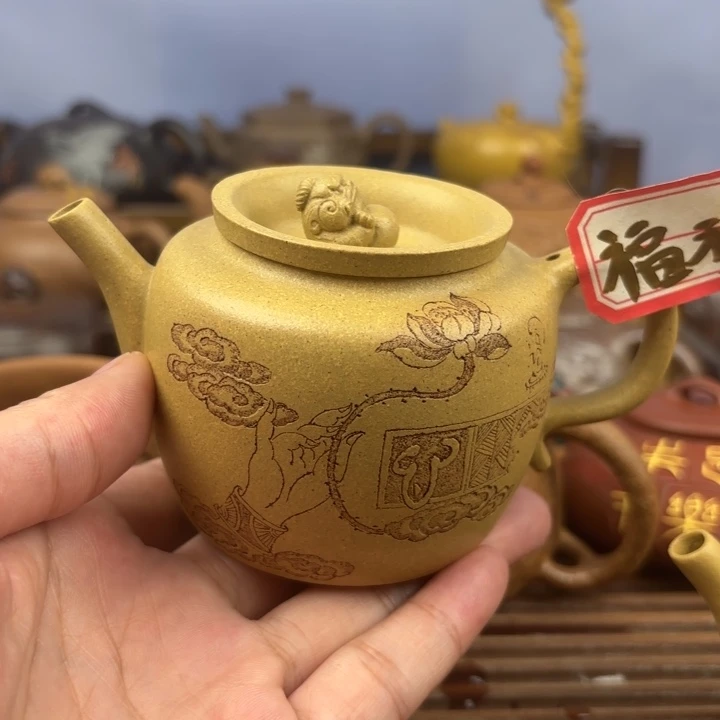 茶壶紫砂貔貅聚宝盆本山段原矿170c